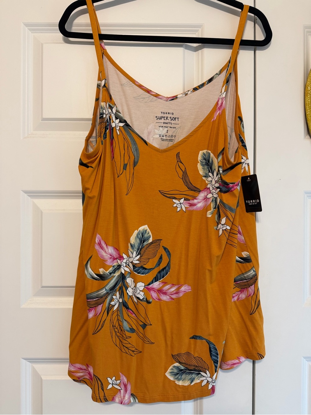 torrid Mustard Tropical Floral V-Neck Cami
